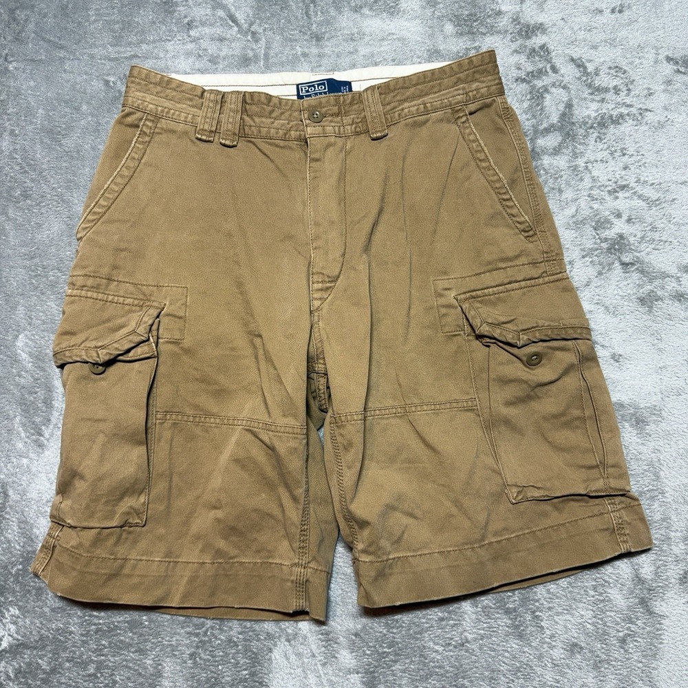 Ralph Lauren‎ Shorts Mens 32 Khaki Cargo Multiple Pocket Utility Walking